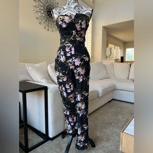 Miss Selfridge Floral Jumpsuit US 4 UK 8 EUR 34